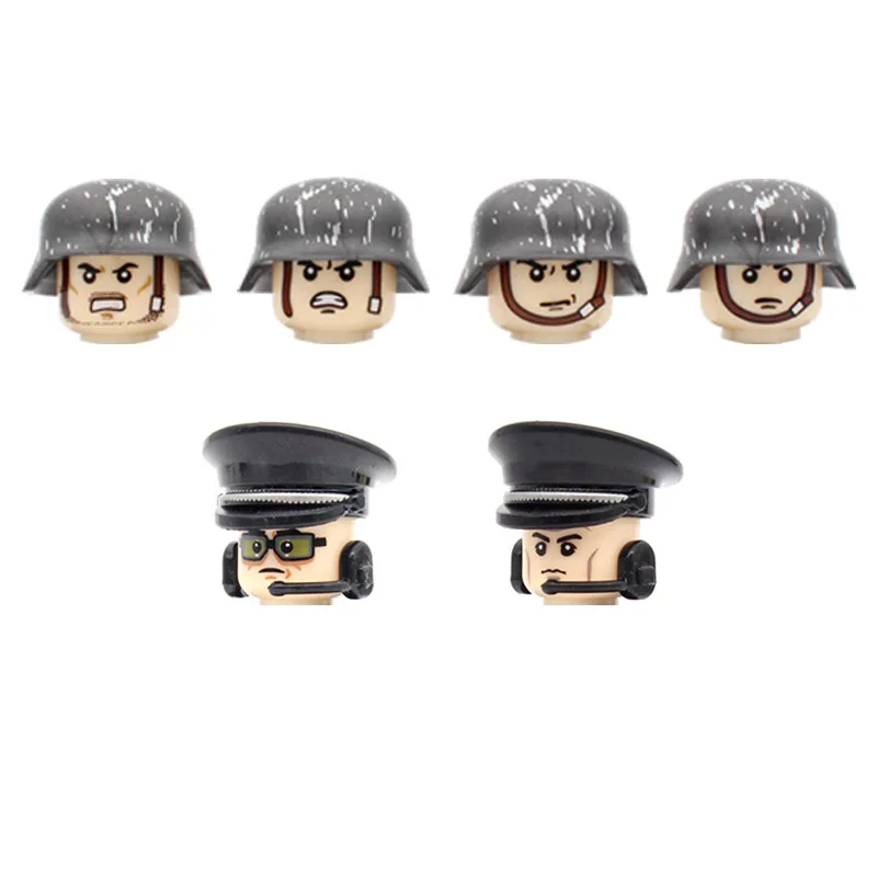 

WW2 Soldiers headset helmet Accessories Building Blocks Military WW2 Tank soldier M35 helmet Bricks Parts Army Toys for Children