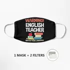 Забавная маска для учителей английского языка маска с мультяшным принтом маска для лица многоразовая детская Маска Тканевая маска от пыли маска