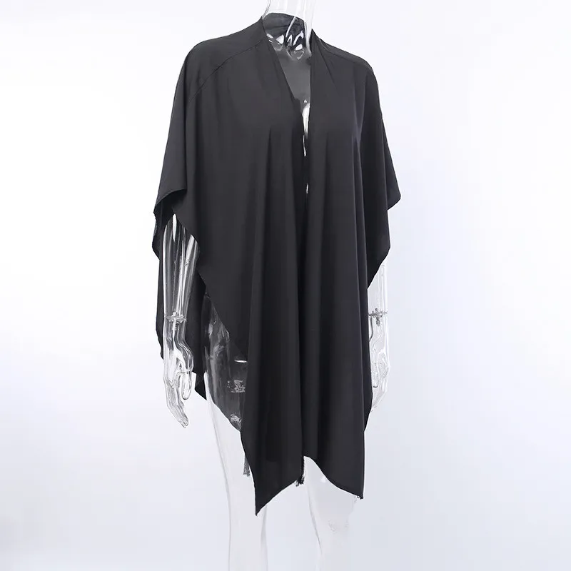 Готический негабаритный черный плащ Moon Phase для женщин осень зима 2020