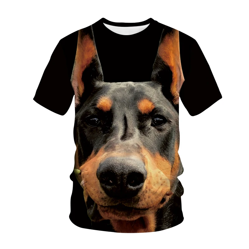 Собака 3d Футболка мужская летняя футболка 3D печатных футболки с коротким рукавом