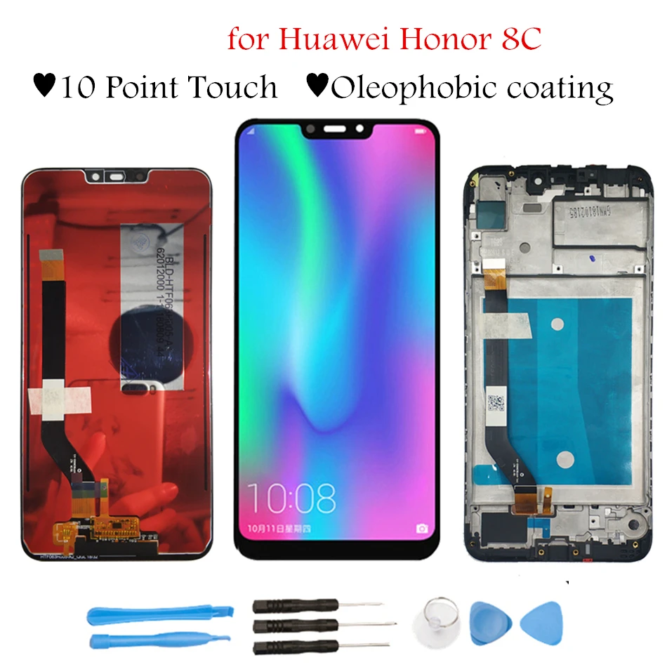 ЖК дисплей для Huawei Honor 8C дигитайзер в сборе сенсорный экран Play запчасти ремонта и