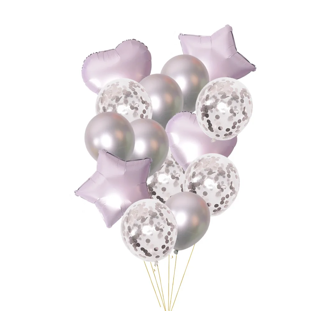 14 шт./лот металлические латексные воздушные шары набор воздушных шаров для