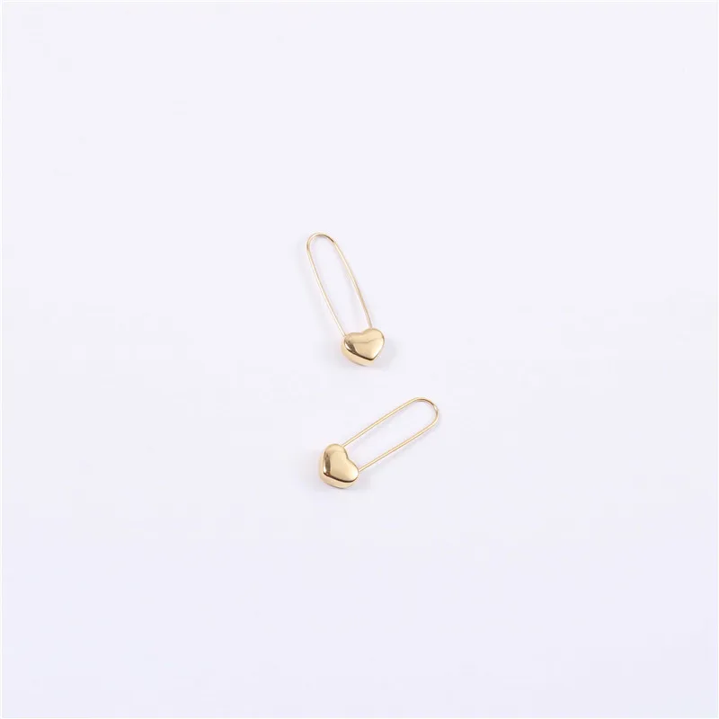 

Stainless Steel Gold-Plated Pin Peach Heart Temperament Wild Design Sense Niche Earrings Women