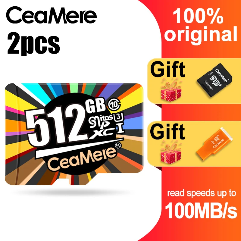 CeaMere Micro SD карты Class10 UHS 1 8 Гб Class6 16GB/32GB U1 64 Гб/128 ГБ/256 ГБ U3 слот для карт памяти флэш