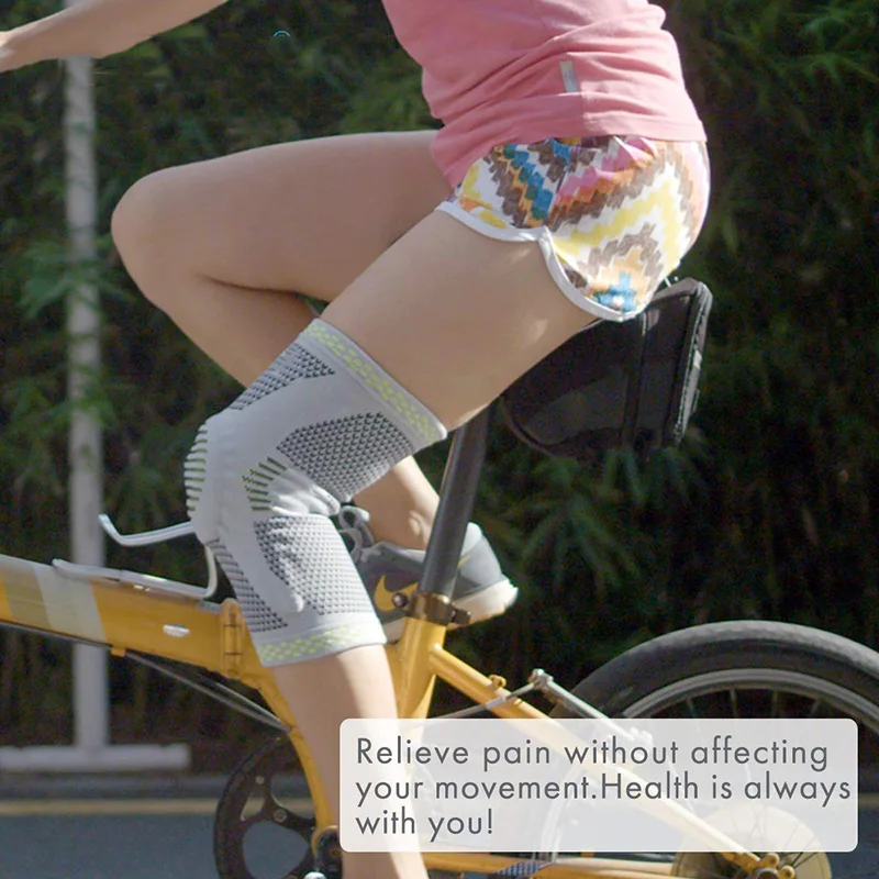 

Sports Knee Pads Silicone Spring Non Slip Knee Pads Basketball Running Climbing Riding Protective Gear