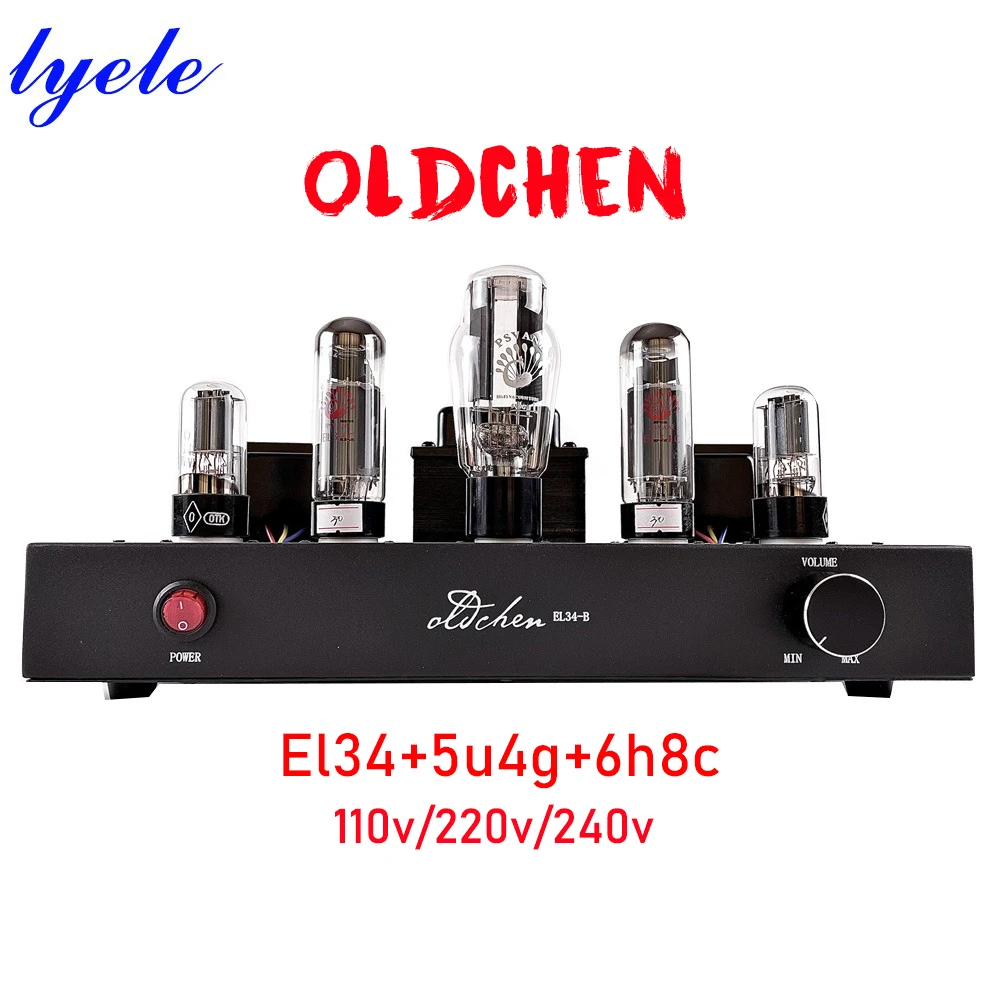 

Oldchen EL34 Tube Amplifier 2 Channel Bluetooth 5.0 Class a Amplifier High Power Audio Amplifier HIFI Home Theater 10W 220V/110V