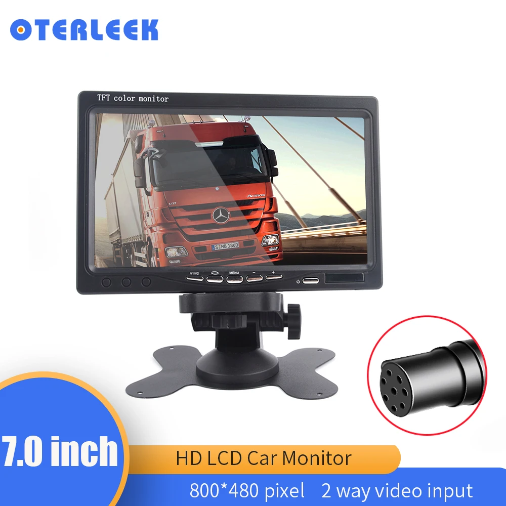 7 дюймовый широкоэкранный автомобильный монитор PAL/NTSC DC12V TFT LCD для камеры заднего