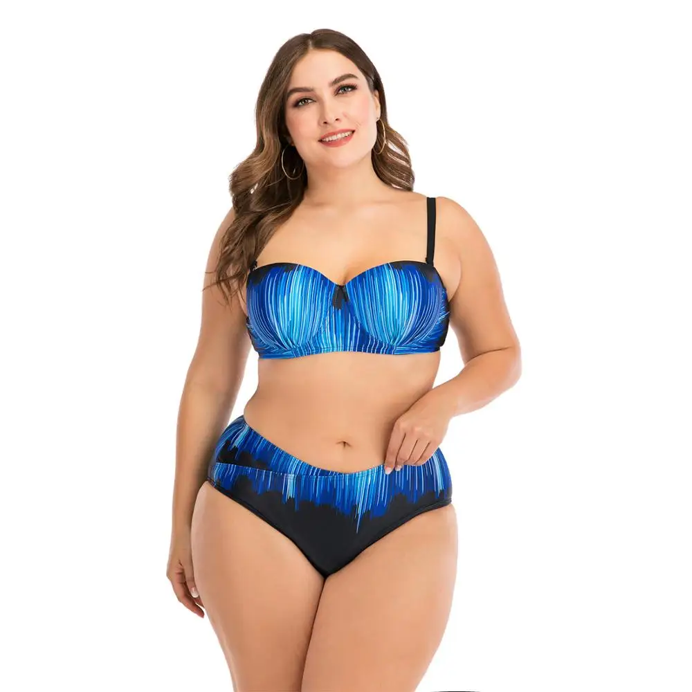 Купальник из двух частей с высоким вырезом сексуальный женский купальный костюм