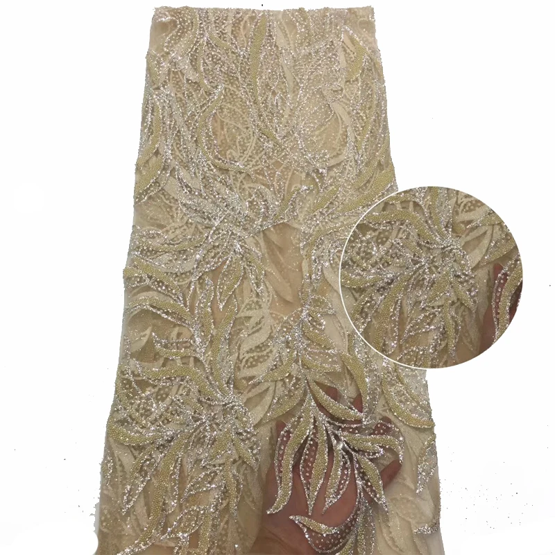 Высокое качество африканская кружевная ткань для свадьбы чистый цвет блестки