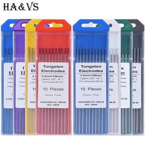 Профессиональные вольфрамовые электроды, сварочные прутки 150 мм 6 дюймов 1,0 1,6 2,4 3,2 мм WL20 WT20 WC20 WL15 WZ8 WY20 WP WR