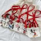 Сумка на плечо с мультяшным героем Диснея, миниатюрная тканевая сумочка на ремне с Микки Маусом, детская школьная сумка для мелочей