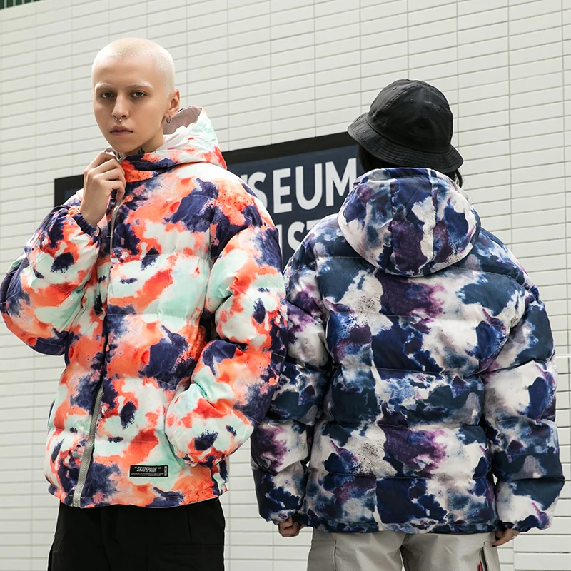 Двухсторонняя одежда парка мужская зимняя куртка толстая с капюшоном Мужское