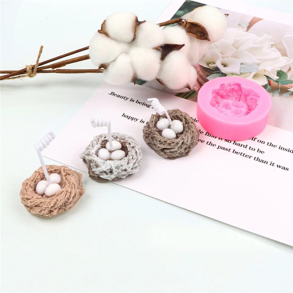 Силиконовая форма для свечи в виде птичьего гнезда домашние Ароматические