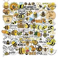 103050pcs inspirational bee cartoon graffiti childrens toy luggage laptop office can install waterproof stickers