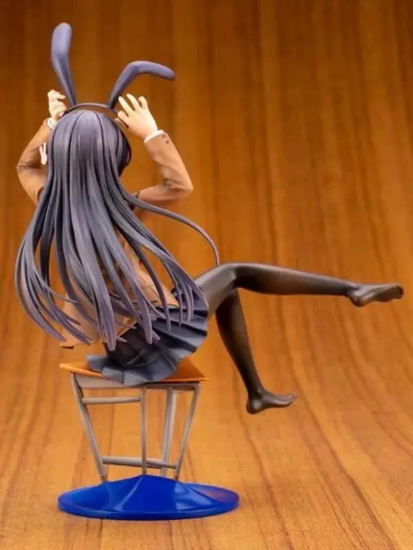 

Anime 20cm Aniplex Rascal Does Not Dream of Bunny Girl Sexy Senpai Sakurajima Mai Chair Ver. 1/7 PVC Action Figure Model Toy New