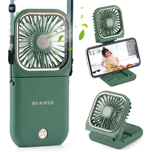 mini neck fan handheld usb rechargeable desktop fans cooling mute portable power bank phone holder 3000mah air cooler small fan free global shipping