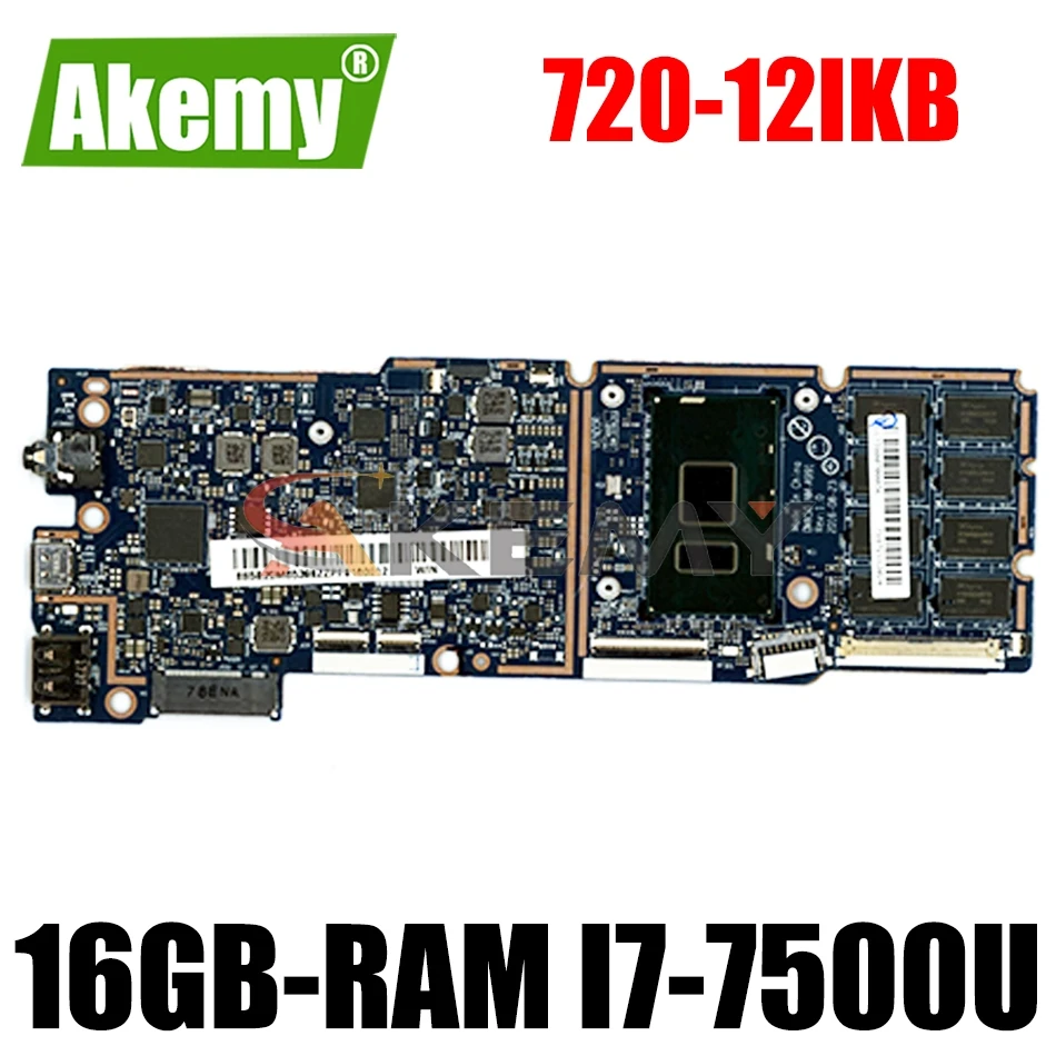 NM-A991 оригинальная материнская плата для ноутбука Lenovo MIIX 720-12IKB с 16GB-RAM I7-7500U материнская плата для ноутбука