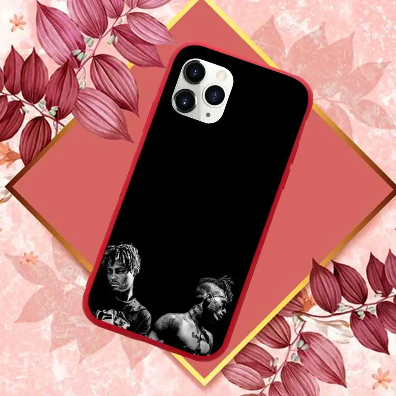 

YNDFCNB Rapper Juice WRLD Phone Case Red Candy Color for iPhone 11 12 mini pro XS MAX 8 7 6 6S Plus X SE 2020 XR