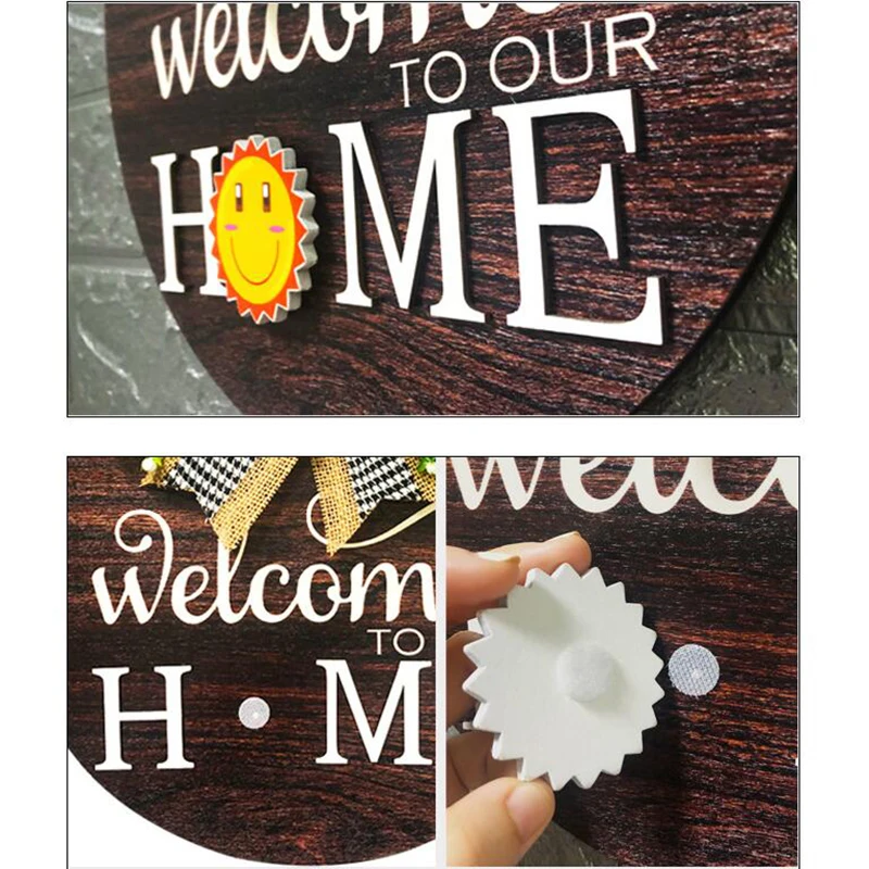 

Christmas Independence Day Wooden home decoration Welcome Listed festival Logo House number DIY Craft Pendant