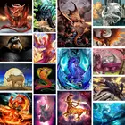 Алмазная вышивка дракона с животными в современном стиле сделай сам, алмазная роспись с драгоценными камнями, украшение для дома