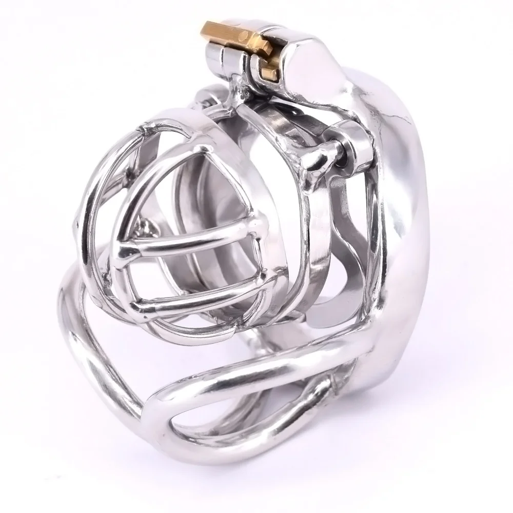 Мужская петушиная клетка с кольцом против выключения из нержавеющей стали