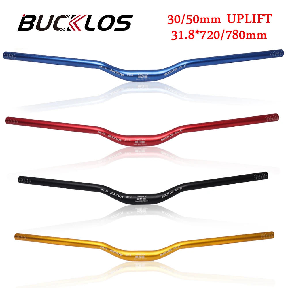

BUCKLOS 31.8mm Bicycle Handlebar 720mm 780mm Mountain Bike Handlebar Colorful Riser Bar/swallow Bar Bike Accessories