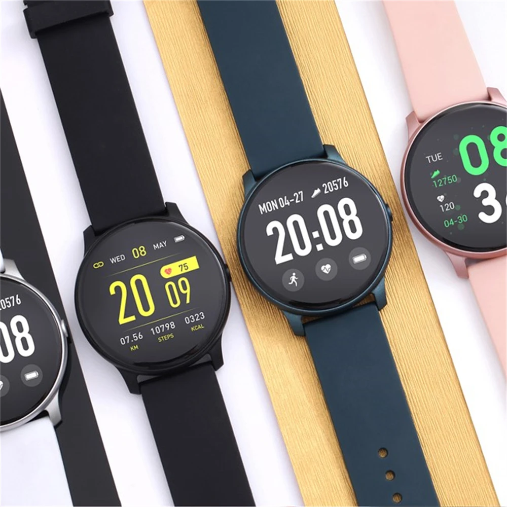 

KW19 KW20 Smart Watch Women 2021 IP68 Waterproof Heart Rate Monitoring Bluetooth For Android IOS Fitness Bracelet Smartwatch