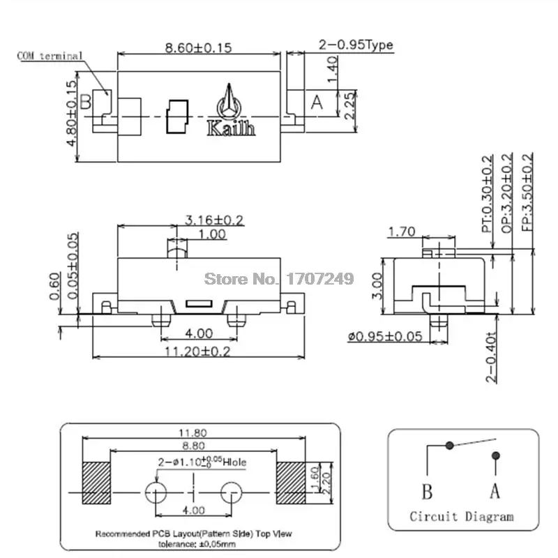 10 шт. Kailh SMD микро переключатель мыши кнопка для везде MX Logitech M905 левая и правая