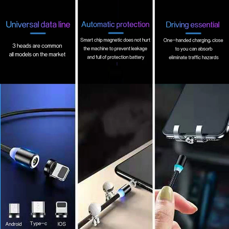 USB Тип C кабель Мобильный телефон Case CableMarjay цвета в ассортименте magnético Micro для iPhone