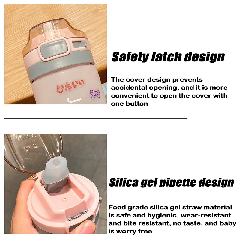 Новая спортивная бутылка с мягкой присоской 600 мл милые весы для воды откидная