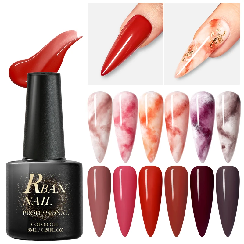 RBAN NAIL 8ml Pure Color Nail Gel Matte Blooming Effect UV Lacquer Semi-permanent Long Lasting Sock Off Polish | Красота и здоровье