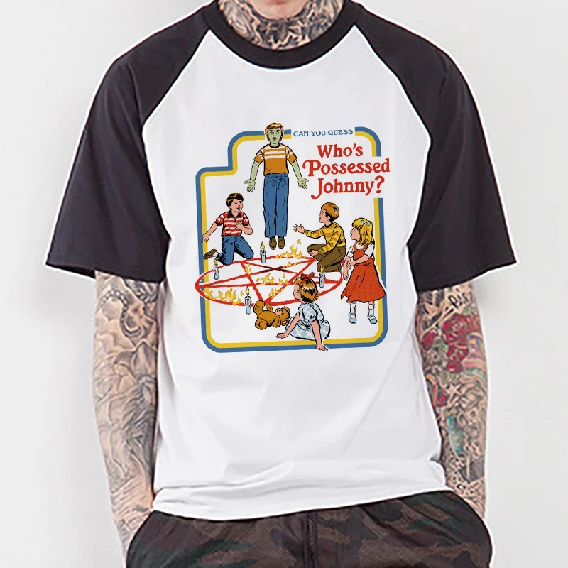 

chucky Men Satan T Shirt Demon Death Scary Evil Hip Hop Satanism Grim Reaper Evil T-shirt Psychedelic horror Tshirt Male/female