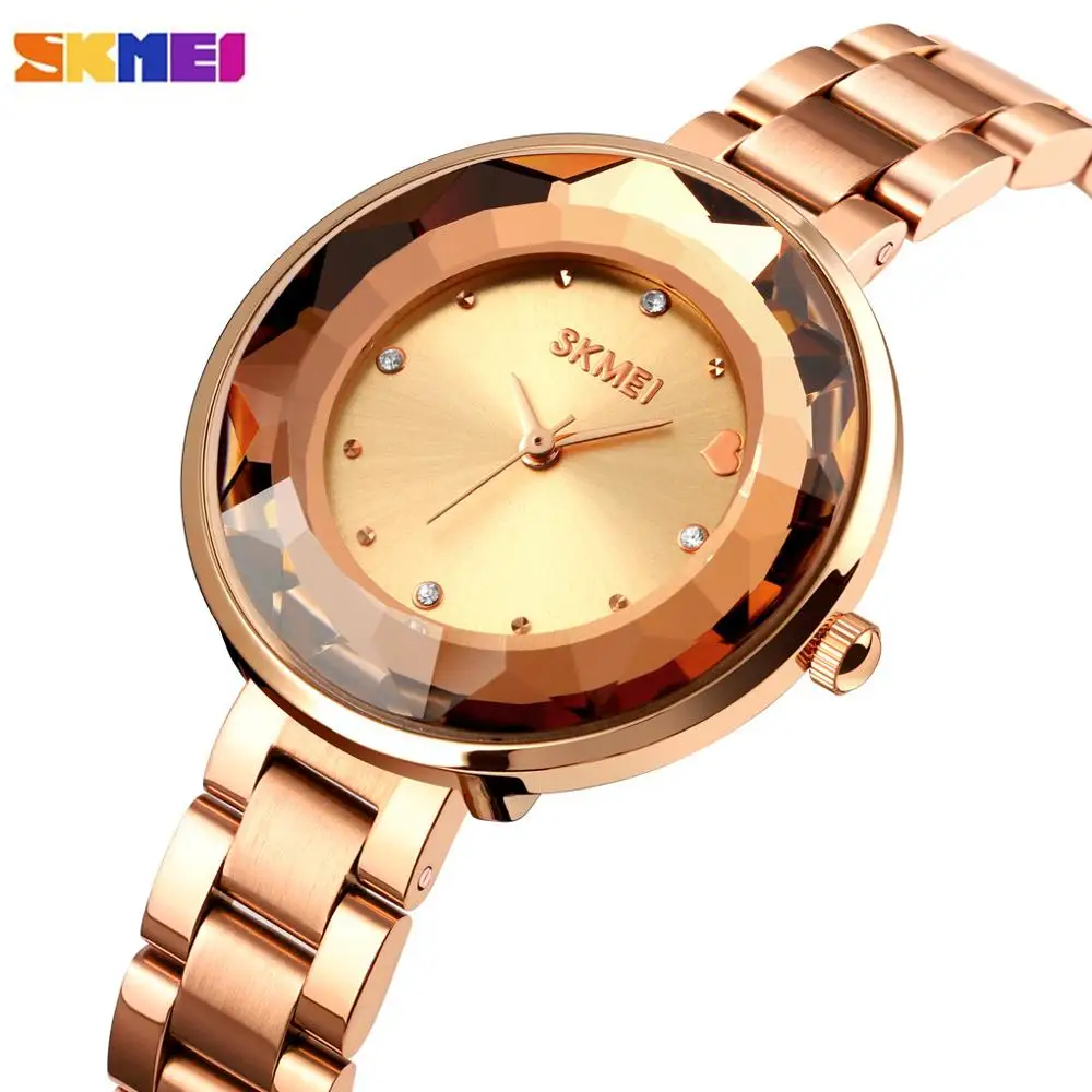 Женские кварцевые наручные часы SKMEI модные дизайнерские в стиле Geneva лучший