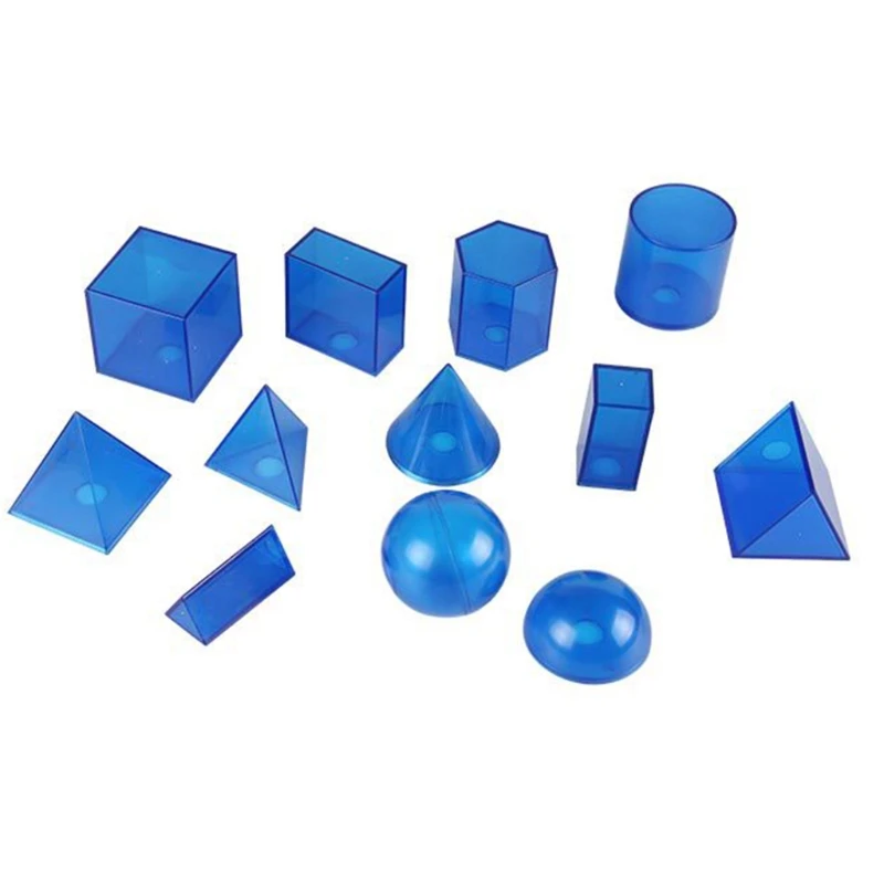 

12pcs Geometric Model Disassemble Cube Cylinder Cone Toy Math Resources Learning