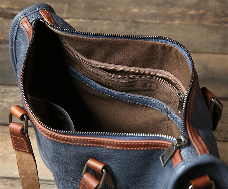 PNDME retro luxury men's business Genuine leather briefcase simple casual soft leather laptop bag shoulder messenger bag