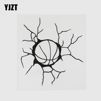 yjzt 12 3cmx13 5cm basketball sports team game ball decal vinyl car sticker blacksilver 8a 0868