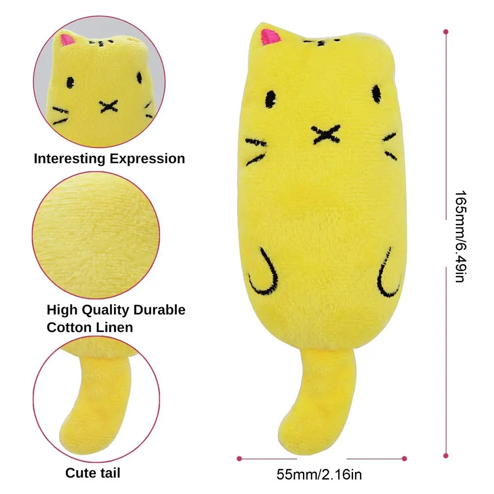 

Cat Chew Toy Bite Resistant Catnip Toys Catnip Filled Plush Cartoon Teething Chew Toy Kicker Toys For Cats