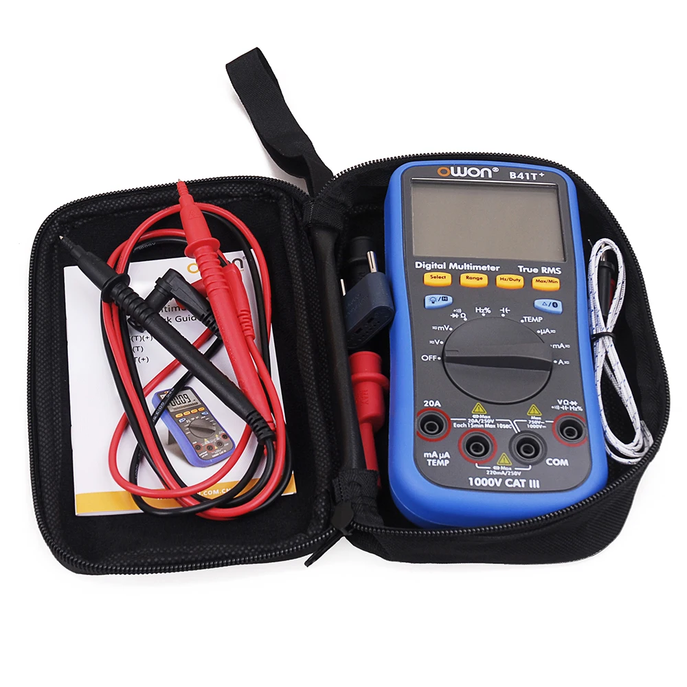 

Цифровой мультиметр OWON B41T + 4 1/2 с Bluetooth, измеритель фоновой подсветки True RMS