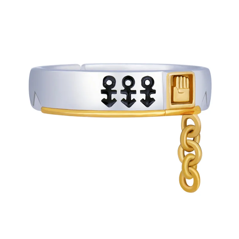 Кольцо из серебра 925 пробы с аниме Невероятные приключения Джоджо | Тематическая