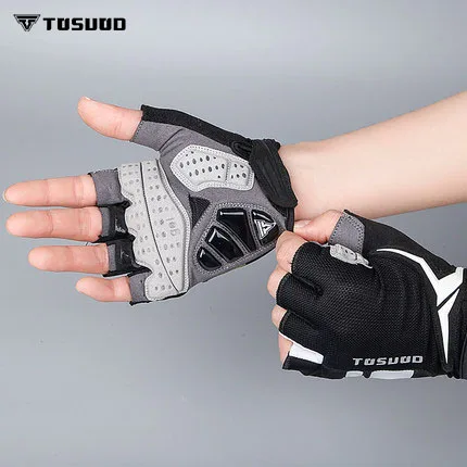 Велосипедные перчатки TOSUOD на полпальца противоударные дышащие горные