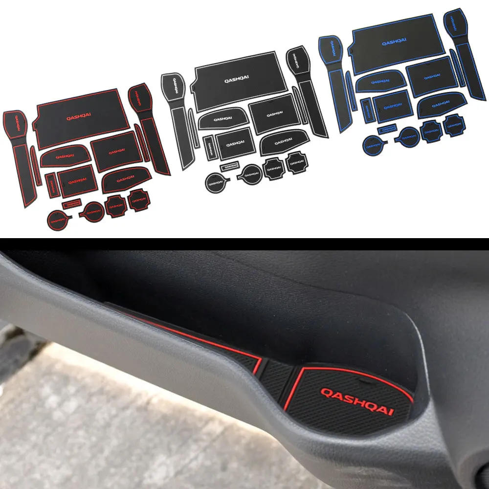 Резиновый коврик для Nissan Qashqai J11 2014 2018 дверной Противоскользящий чашки стильная