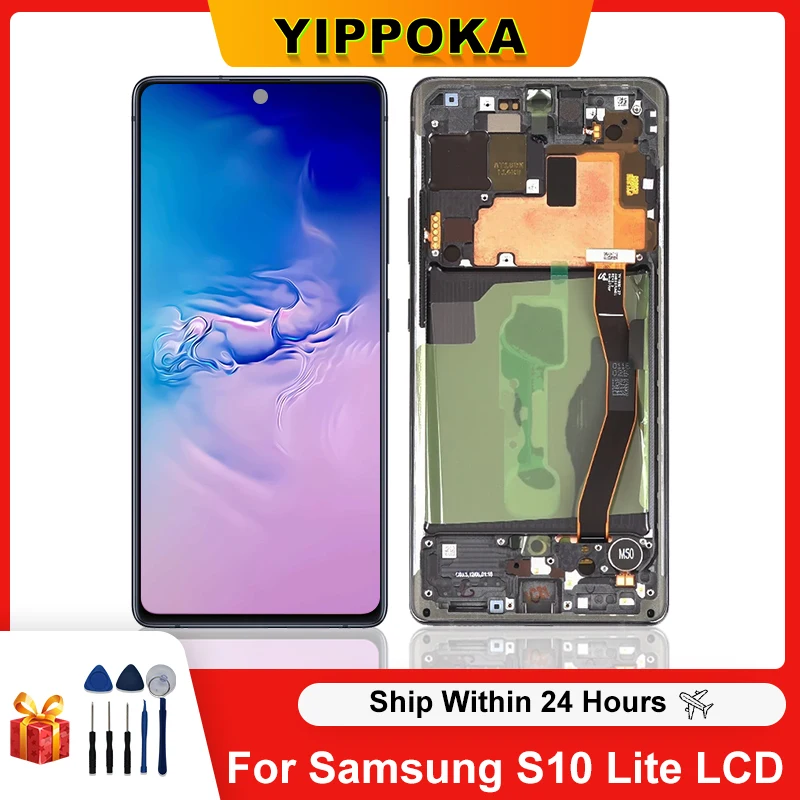 Pantalla LCD Original de 6,7 pulgadas para Samsung Galaxy S10 Lite, digitalizador de pantalla t&aacute;ctil SM-G770F/DS para Samsung SM-G770F/DSM SM-G770F-0