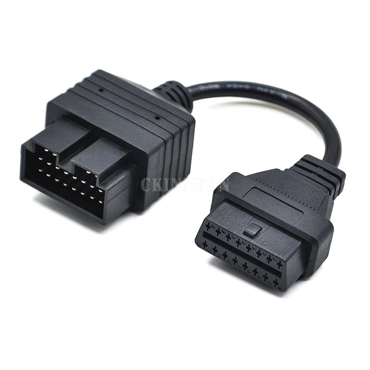 

100Pcs/Lot 20 PIN To 16 PIN Adapter OBD2 Female Connector Diagnostic Tool Code Reader Adapter Cables For KIA 20 Pin OBD to OBD 2