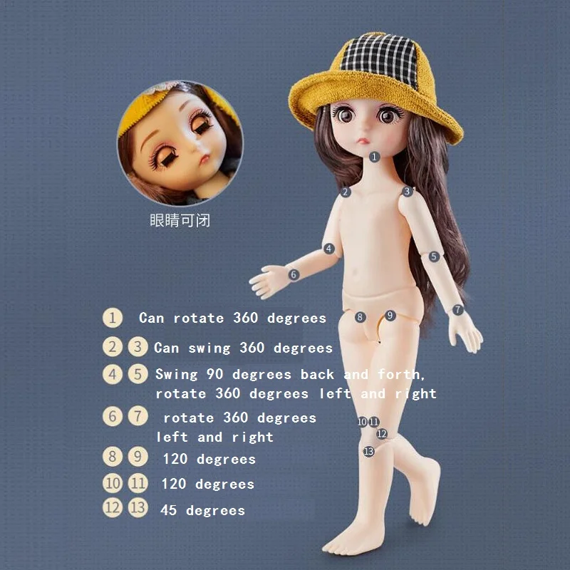 Шарнирная кукла 1/6 шарнирный Полный комплект с модной одеждой мягкий парик