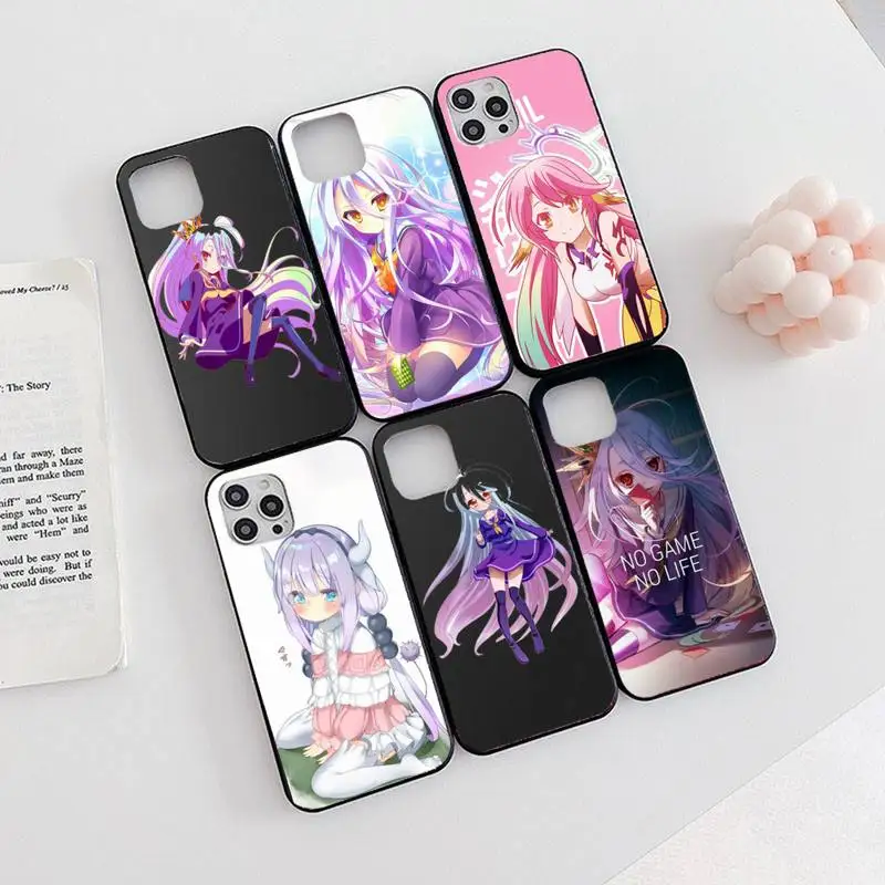

Animation Cartoon NO GAME NO LIFE Phone Case For iPhone 13 12 11 8 7 Pro Max Plus X XS XR MINI Soft Silicone New
