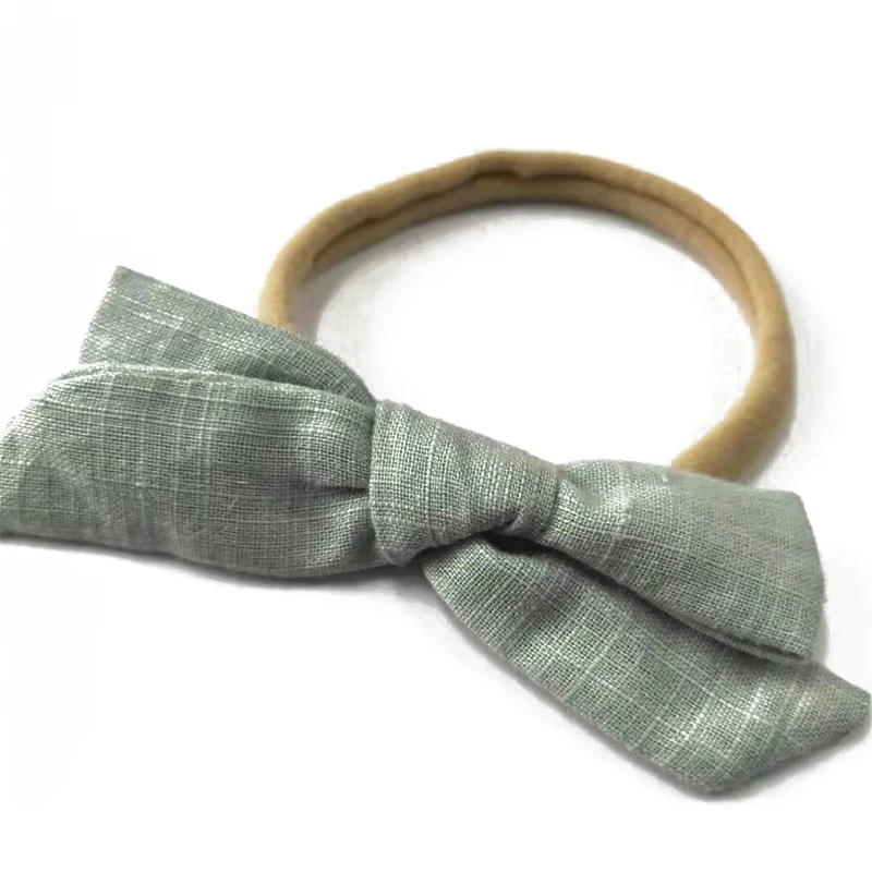 Детские эластичные повязки для волос малышей повязка на голову из хлопка и льна