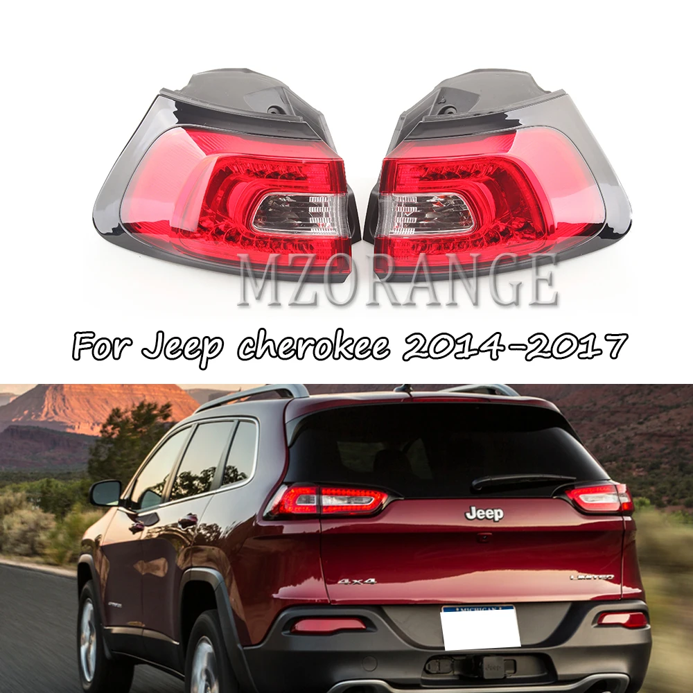 

MZORANGE Tail Light Assembly For Jeep Cherokee 2014-2017 LED Outer Inner Side Brake Stop Light Fog Lamp Reflector Warning