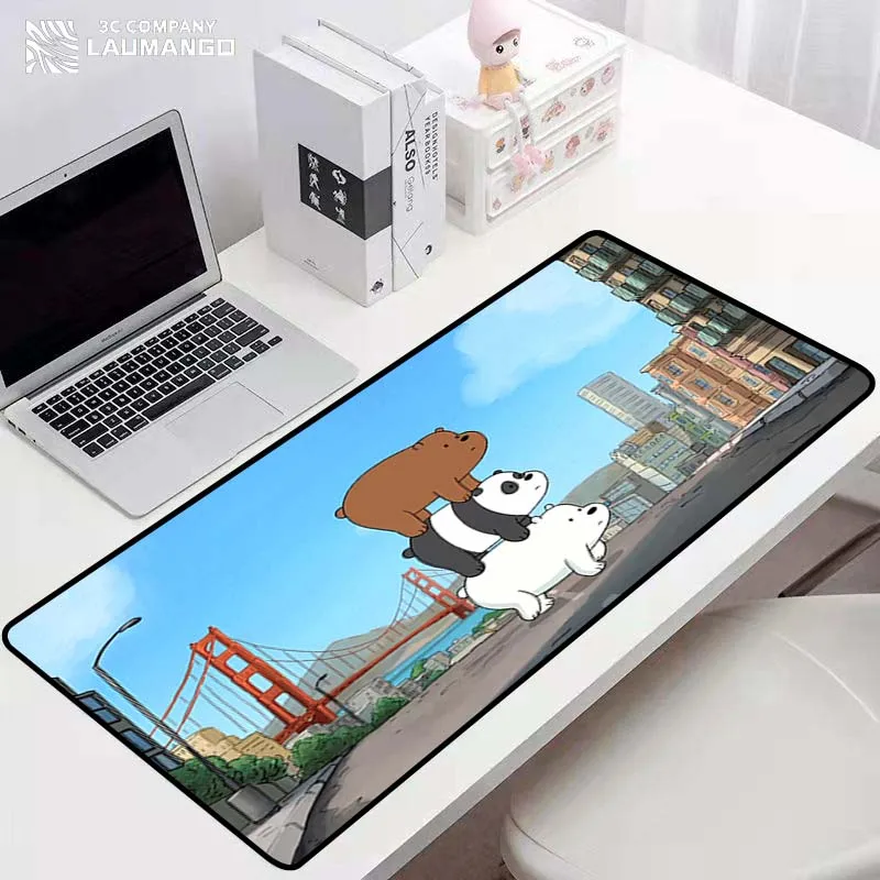 

Three Bear Bear Cute Mouse Pad Xl Yugioh Playmat Computer Desk Carpet Gamer Accessories Anime Mouse Mats Xxl Deskmat Data Frog