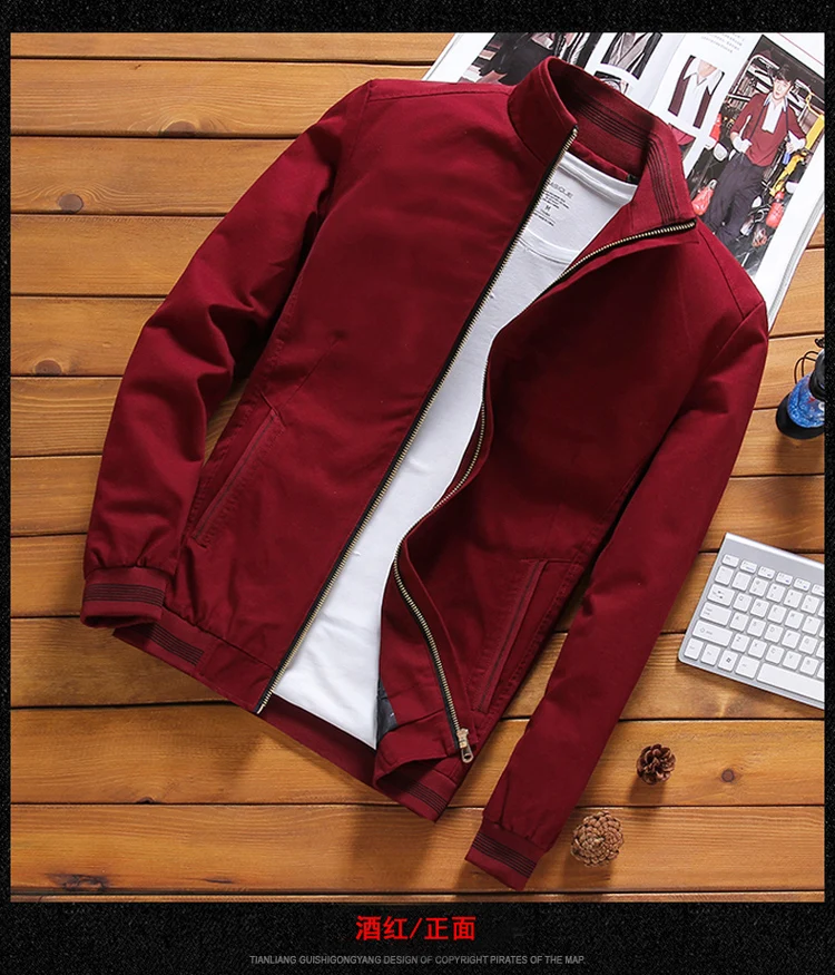 

New All-match Men's Jacket Autumn and Winter Plus Velvet Thick Down Jacket Pure Cotton Pure Cotton Stand-up Collar Down Jacket