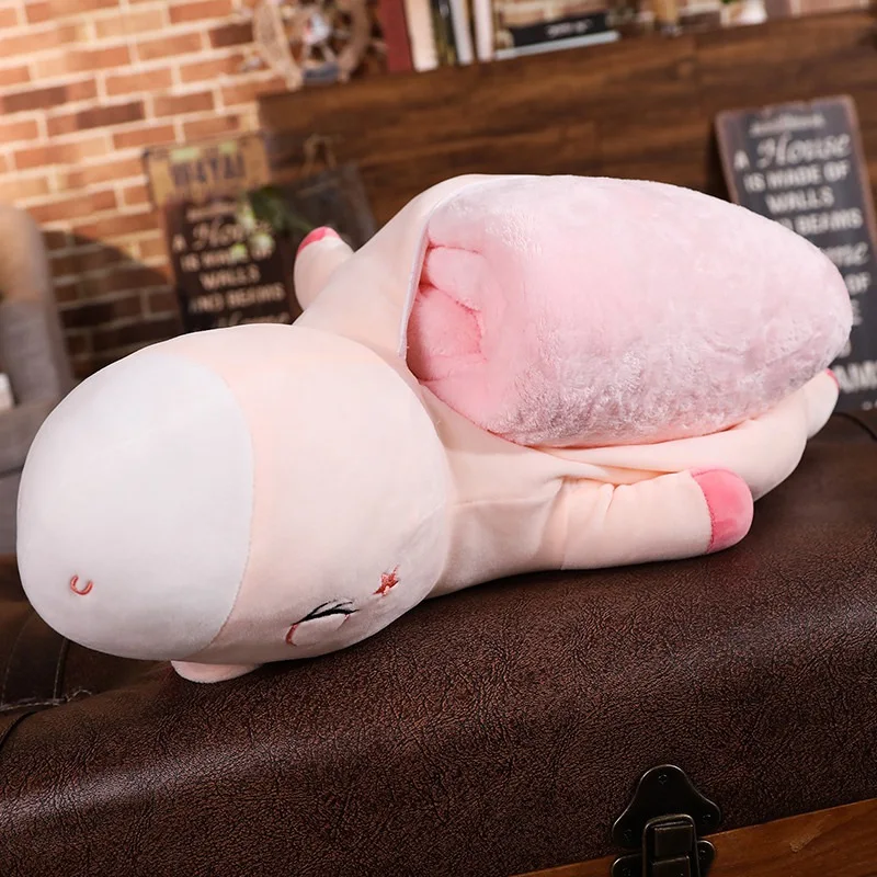 

Soft Pink/Blue Unicorn with Blanket Plush Toy Cartoon Animal Horse Stuffed Doll Office Nap Pillow Cushion Lovers Birthday Gifts